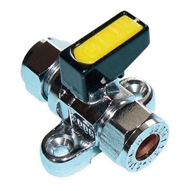 Metrogas 10mm Mini Lever Gas Ball Valve with Backplate - Pack of 2