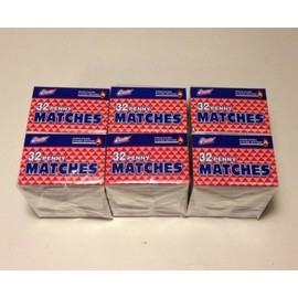 30 BOXES IN LOT- WOODEN PENNY MATCHES 32 IN EACH BOX TOTAL 960 MATCHES NEW by Quality Home