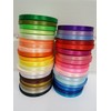 1 Roll x 6mm Satin Ribbon neon Bright Orange Minimum