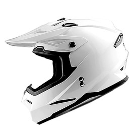1Storm Adult Motocross Helmet BMX MX ATV Dirt Bike Four Wheeler Quad Motorcycle Full Face Helmet Racing Style: HF801 Glossy White