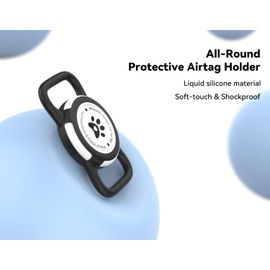 Airtag Dog Collar Holder, Durable & Lightweight Airtag Case, Slide-on Waterproof Protective Air Tag Holder for Dog Collar - for Dogs and Cats (Rose, Medium)