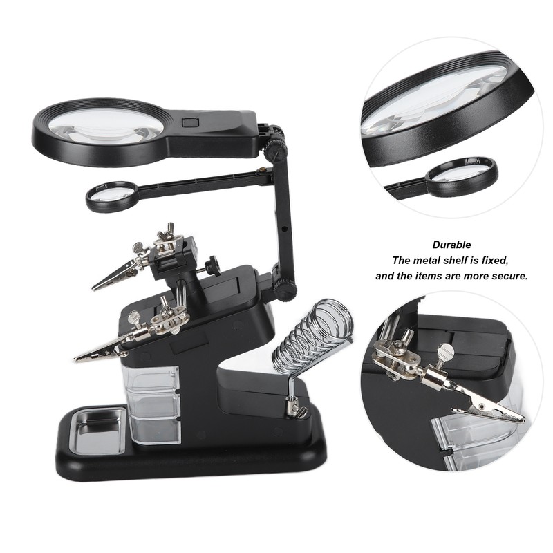 TH‑7026 Desktop Magnifying Glass with 10LED Light Welding Magnifying Glass