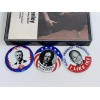 Vtg 1984 Lot 6 ~ Political Campaign Pins Buttons Kennedy