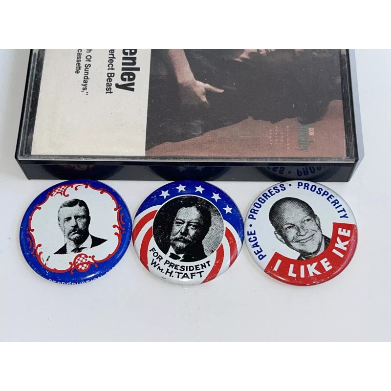 Vtg 1984 Lot 6 ~ Political Campaign Pins Buttons Kennedy