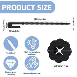 Solar Panel Guard Clips, 28 mm Nylon Solar Panel Bird Proofing Kit Bird Wire Bird Guard For Solar Panels, New Solar Panel Netting Clips Bird Mesh Clips (50)