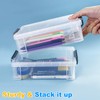 YOIYINI 4Pcs Clear Pen Holder Boxes,Marker Organizer for Desk,Extra Large