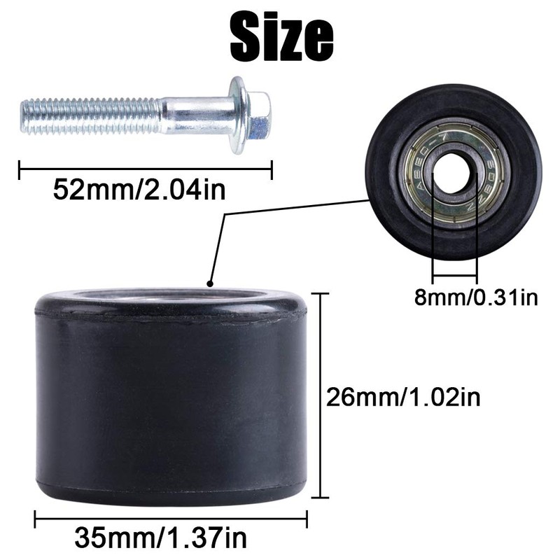 MRELC Black Lower Chain Roller Guide Set For Yamaha YFZ