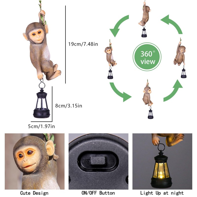 Hang Simulated Monkey Garden Lanterns,Decorate Outdoor Lights, and Decorate The