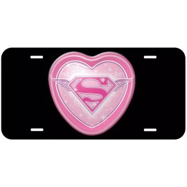 Supergirl Black Aluminum Car License Plate