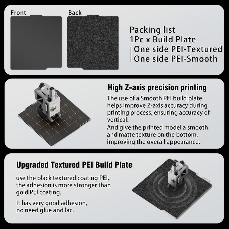 Double Sided Black PEI Printing Bed for Bambu Lab X1