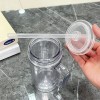 16oz/20oz Pre-drilled Plastic Snow Globe Bottle with Clear Colourful Lid