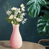 Unbreakable Vase for Flowers, Ceramic Look Plastic Vase for Home