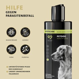 Peticare Peticare Anti-Parasite Shampoo for Young Dogs & Puppies | Against Mites, Fleas, Fungi | Relieves Itching & Promotes Regeneration | Unique PRS? Long-acting system  petDog Health 2112