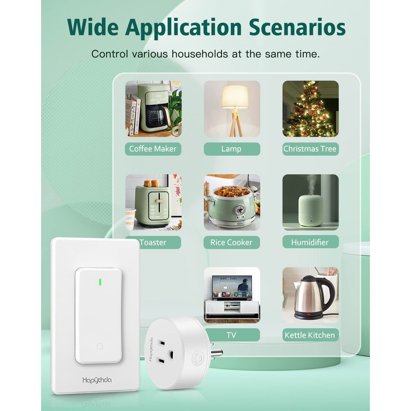 HAPYTHDA Remote Control Outlet,Buckle Design Removable Wireless Wall Mounted Light