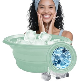 Face Bowl for Ice with Built-in Tray (Green)