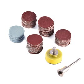 Saipor 25mm Sanding Discs 100pcs Sanding Paper Grinder Accessories Polishing Tool Mixing Grit #100/#180/#240/#1500/#3000 for Polishing Painted Surfaces, Rust Removal Metal Surfaces Polishing,
