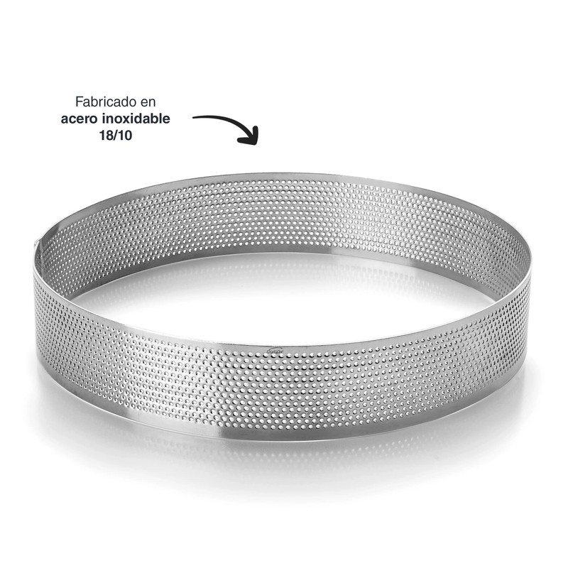LACOR - 68532 - Micro-Perforated Round Ring, Ideal for Cakes