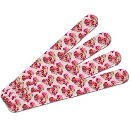 Love Flower Hearts Double-Sided Nail File Emery Board Set 4 Pack