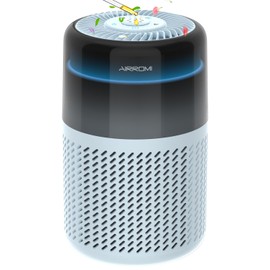 AIRROMI Air Purifier for Bedroom with HEPA Filter, Covers Upto 549 Ft², Quiet 360° intake Air Cleaner for pet hair,allergies,Dust,Smoke A2005 Blue
