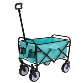 ESPIDOO Foldable Utility Wagon Cart: Heavy-Duty Metal Frame with All-Terrain Wheels for Camping Shopping Beach Picnics - Supports 225lbs Lightweight Collapsible Design for Outdoor Enthusiasts