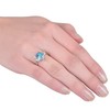 Beaux Bijoux Sterling Silver Created Blue Opal Turtle Ring (Size