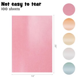 VGOODALL 100 Sheets Tissue Paper for Gift Bags, Light Color Pearlescent Tissue Paper for Gift Wrapping Birthday Wedding 20 x 14 Inch