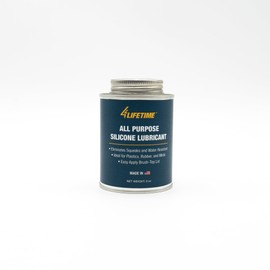 4LifetimeLines 8oz Brush Top Can Silicone Grease - Premium Silicone Paste for Automotive Use, Lubricant for Seals, O-Rings, and Gaskets, High-Performance Silicone Grease