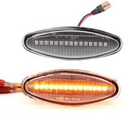 Kakulkomen Turn Signal Lamp Led Front Fender Side Marker Light Compatible with Jaguar S-Type 1999-2007 For XK8/XKR 1996-2005 For XJ 2003-2006 (Crystal)