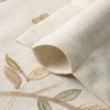 VOGOL Floral Embroidered Pattern Kitchen Valances for Windows, Linen Rod