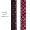 Snap On 1 1/2" Hot pink & Black Checkerboard Punk