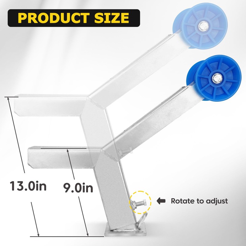 Boat Trailer Winch Post with Roller Compatible with 3" W