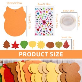 VONJUMA Set of 6 Children's Felt Autumn Craft Set Autumn Craft Set Autumn Decoration Garland Owl Lgel Children's Craft Set Creative Sets Autumn Crafts for Boys Girls
