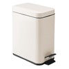 mDesign Small Modern 1.3 Gallon Rectangle Metal Lidded Step Trash