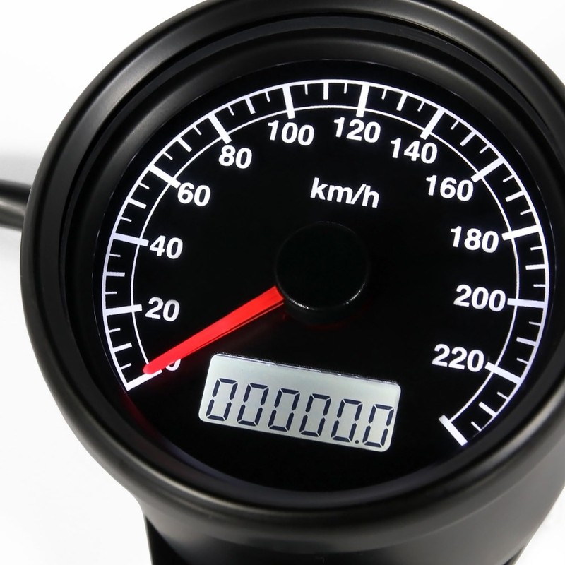 Rise Corporation LED Speedometer, Black Body/Black Panel, Electric, 240km/h 240km/h