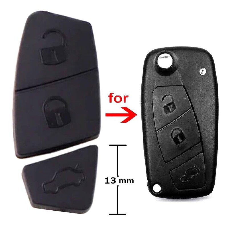For Ford KA Key Fob 3 Button Rubber Pad For