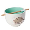 Enesco Pusheen the Cat Very Hungry Ramen Bowl with Chopsticks,