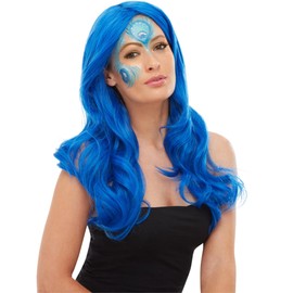 Smiffys Smiffys Make Up FX, Peacock Aqua Set, Face Paints, Glitter Pot & Applicators