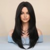 Long Wig Human Hair with Bangs and Wig Cap Glueless