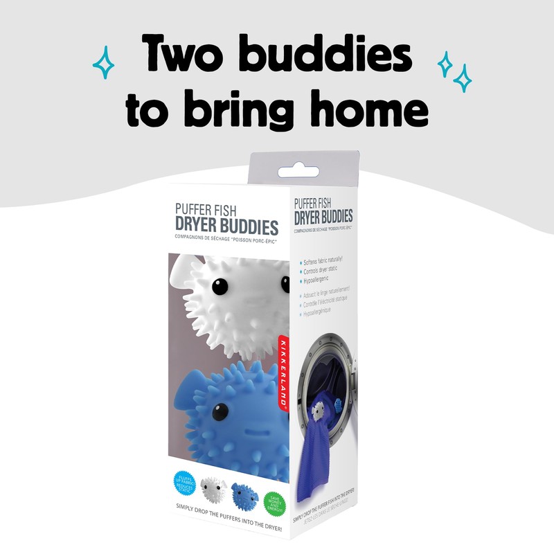 Kikkerland Set of Two Reusable Dryer Buddies for Laundry –