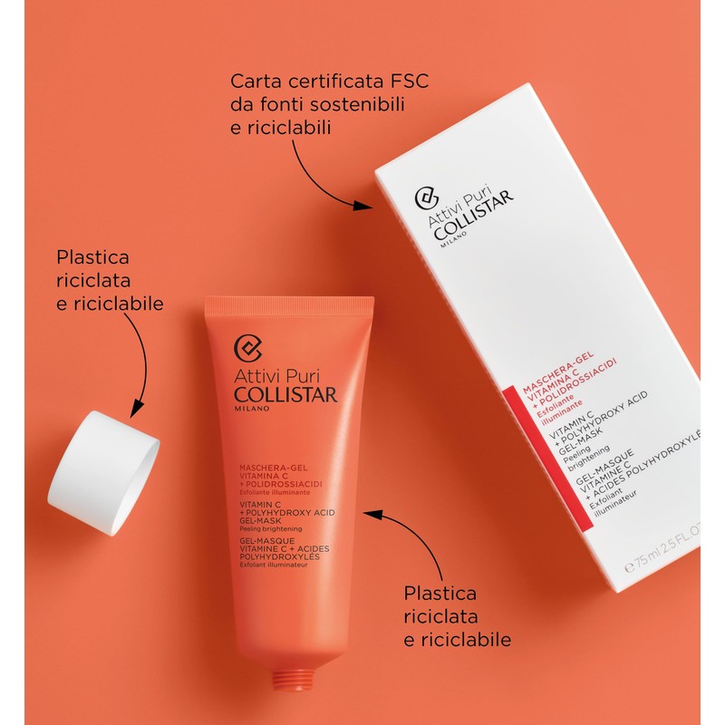 Collistar Attivi Puri Gel Viso Vitamin C + Polydrossiacidi, 75