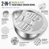 2-in-1 Stainless Steel Rice Washing Bowl with Grater – Side-Drain