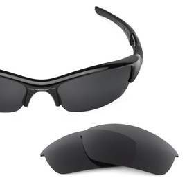 Revant Replacement Lenses for Oakley Flak Jacket sunglasses, UV Protection, Anti-Scratch and Impact Resistant, Elite Polarized Stealth Black