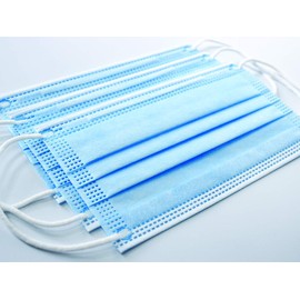 GIMA GISAFE Mascherine Chirurgiche Adulti Filtranti 98% 3 Veli Mascherine Certificate Tipo IIR Elastici e Nasello Modellabile, Scatola Da 50 Pezzi Traspiranti Leggere, Blu (Azzurro)