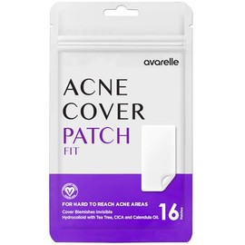 Avarelle Parche para cubierta de acné (16 unidades) para manchas, tratamiento de manchas de acné para granos con árbol de té, caléndula y aceite de Ci