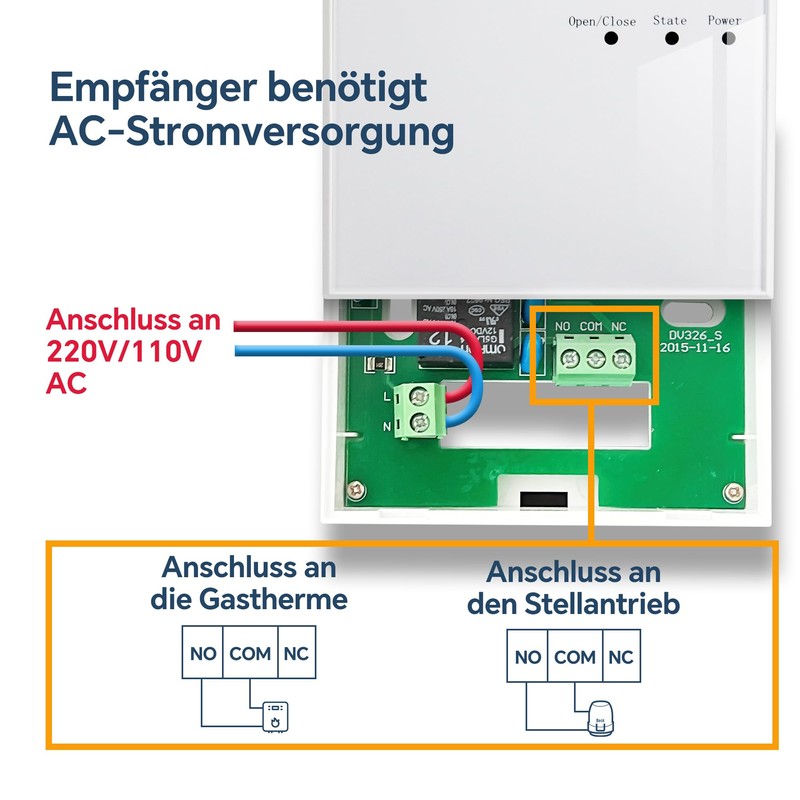 Beok Smart Thermostat for Gas Boiler, RF and WiFi Controlled