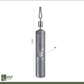 Zite Fishing Drop-Shot Lead - 5 Pieces Rod Lead Base Leads - Fishing Lead Finesse Fishing - 3.5-14g - Easy Clip In (5)