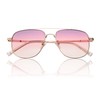 OUWEN Stylish Y2K Square Aviators Women’s Sunglasses, Golden Rim with