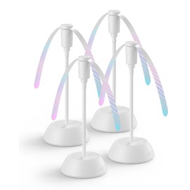 Edvision 4Pack Food Fan for Table, AA Battery Powered Food Fan, Portable Fan with Flexible Gooseneck and Soft Blades, Soundless Table Fan for BBQ, Picnic, Party, Patio, Kitchen and Restaurants, White