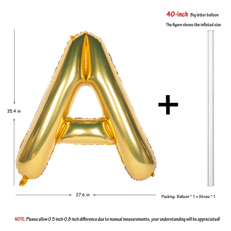 Letter Balloons 40 Inch Giant Jumbo Helium Foil Mylar for