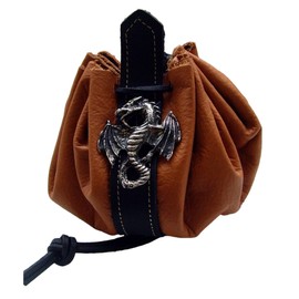 Leather Bag Ducat Bag Money Cat Colour Beige / Black Dragon, beige / black